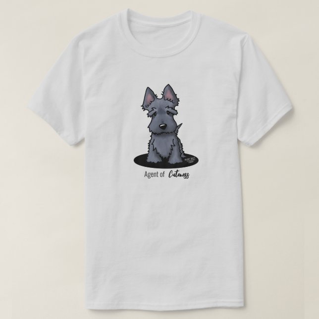 Camiseta KiniArt Cute Scottie (Diseño del anverso)