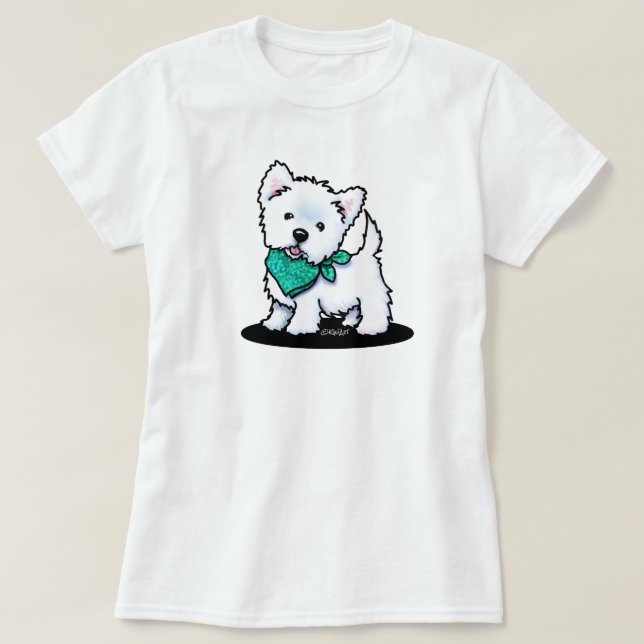 Camiseta KiniArt Cutieface Westie (Diseño del anverso)
