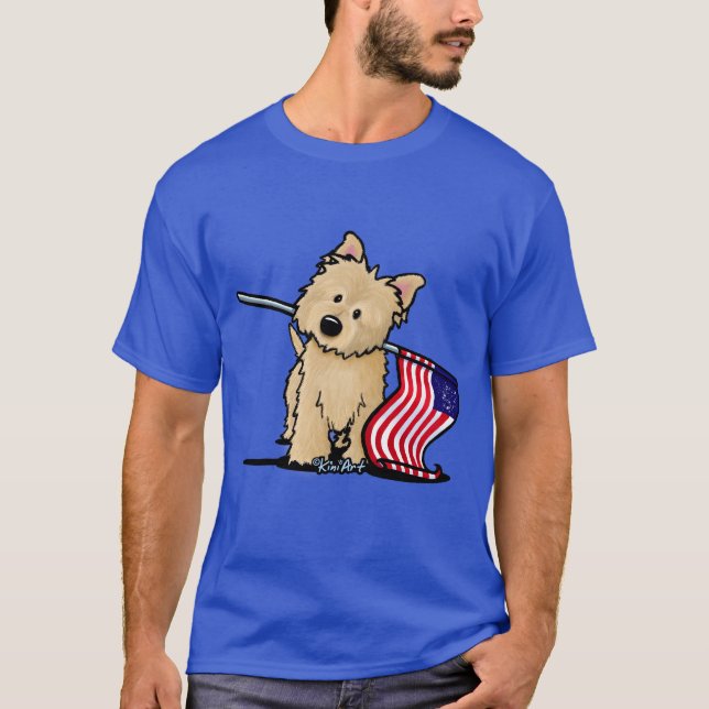 Camiseta KiniArt Estados Unidos Cairn Terrier (Anverso)