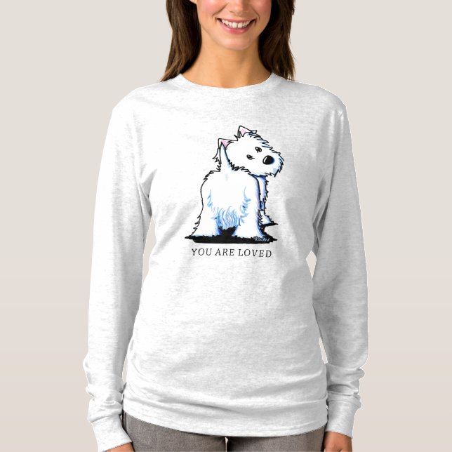 Camiseta KiniArt Fluffybutt Westie (Anverso)