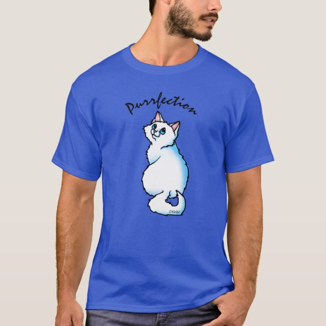 Camiseta KiniArt Gato Blanco (Anverso)