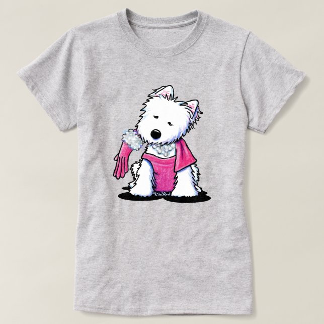 Camiseta KiniArt Glamour Westie  (Diseño del anverso)