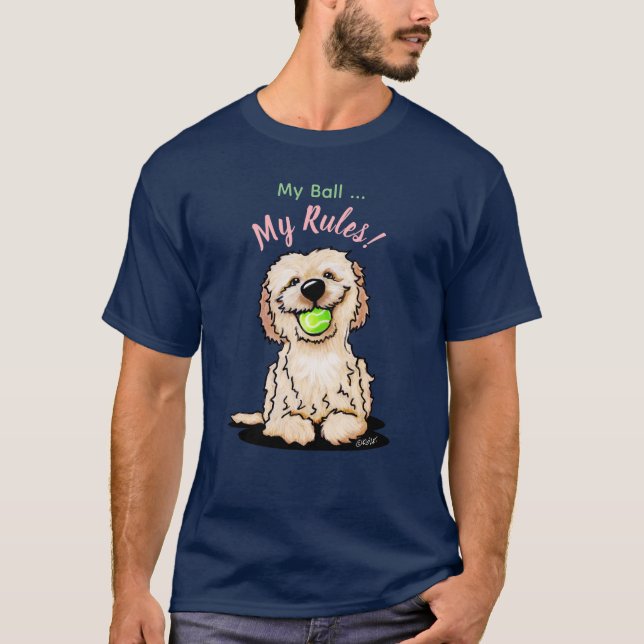 Camiseta KiniArt Goldendoodle MY BALL T-Shirt (Anverso)