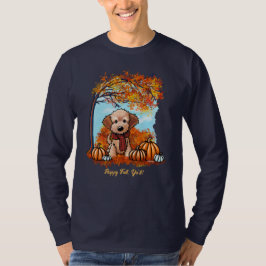Camiseta KiniArt Goldendoodle Pup Otumn