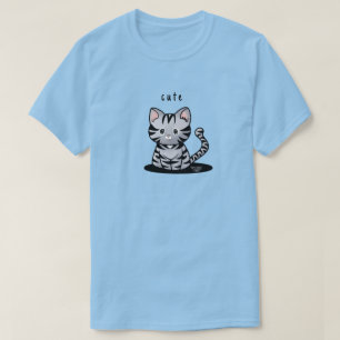 Camiseta KiniArt Grey Tabby