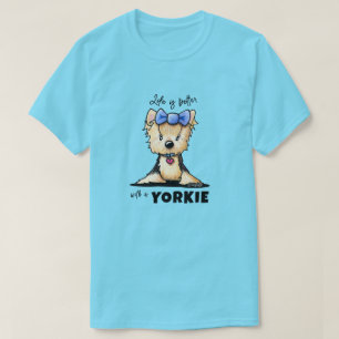 Camiseta KiniArt La Vida Es Mejor Yorkie