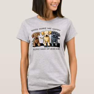 Camiseta KiniArt Labrador Trio