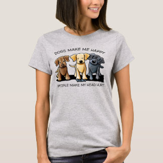 Camiseta KiniArt Labrador Trio