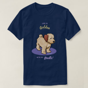 Camiseta KiniArt Life Is Golden DOODLE