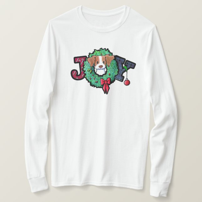 Camiseta KiniArt Navidad Brittany (Anverso del diseño)