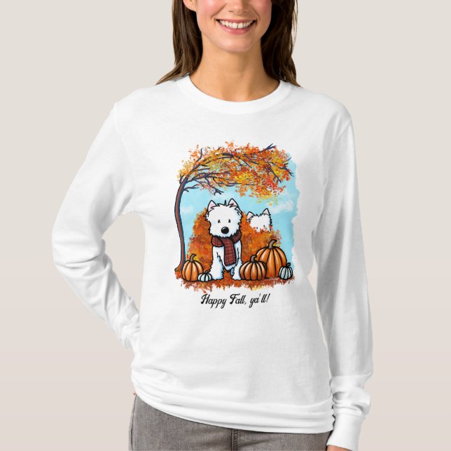 Camiseta KiniArt Otumn Westies (Anverso)