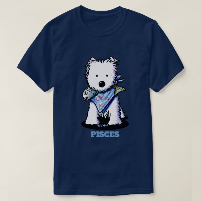 Camiseta KiniArt Pisces Westie (Diseño del anverso)