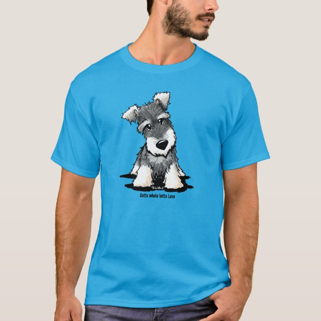 Camiseta KiniArt Schnauzer miniatura (Anverso)