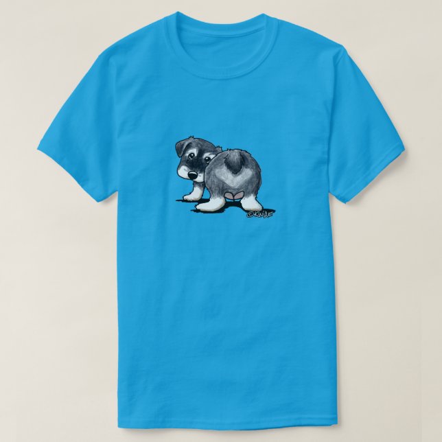 Camiseta KiniArt Schnauzer Puppy Moon (Diseño del anverso)