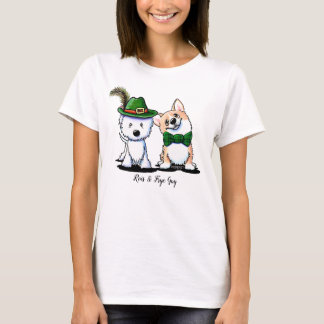 Camiseta KiniArt St. Paddy's Westie y Corgi
