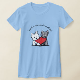 Camiseta KiniArt Terrier Heartfelt Duo