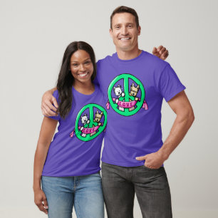 Camiseta KiniArt Terriers Paz y Amor