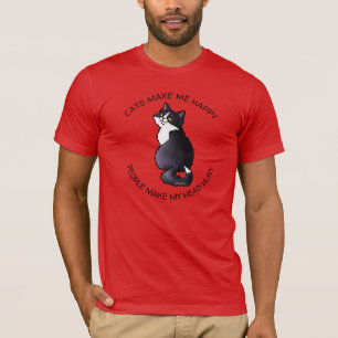 Camiseta KiniArt Tuxedo Cat Lover T-Shirt