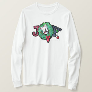 Camiseta KiniArt Westie Boy Alegría de Navidad