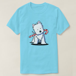 Camiseta KiniArt Westie Candy Cane Cutie