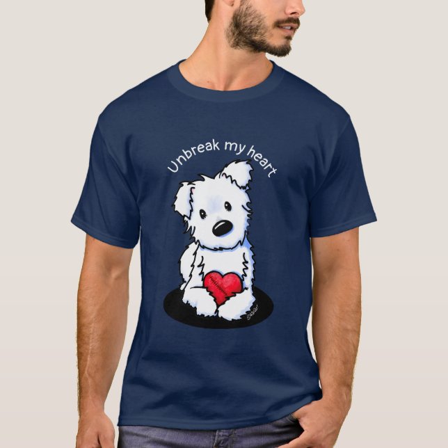 Camiseta KiniArt Westie Corazón (Anverso)
