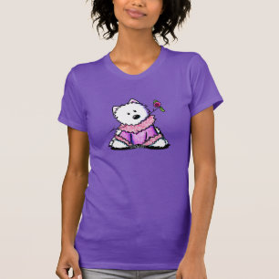 Camiseta KiniArt Westie en rosa