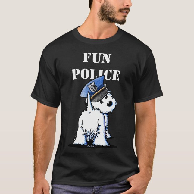 Camiseta KiniArt Westie FUN POLICE (Anverso)