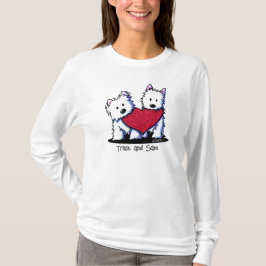 Camiseta KiniArt Westie Heartfelt Duo