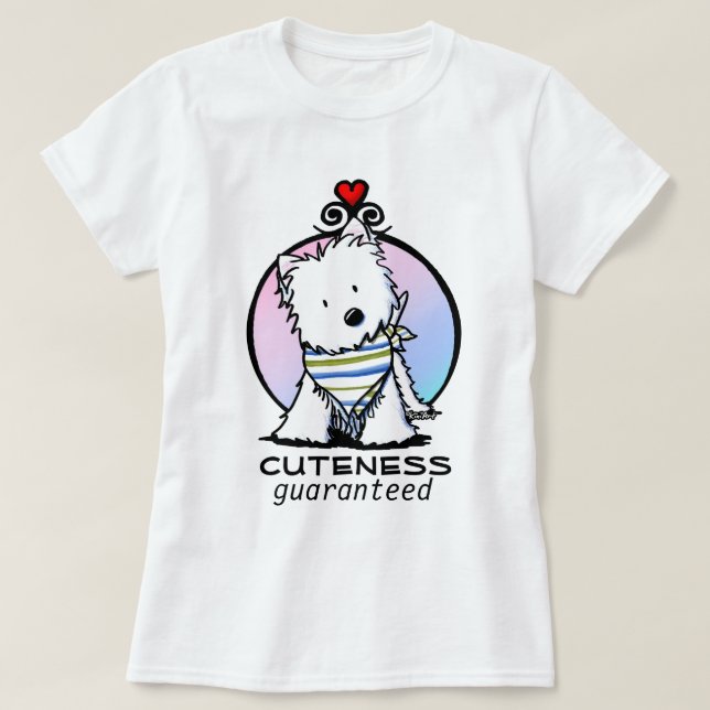 Camiseta KiniArt Westie In Scarf (Diseño del anverso)