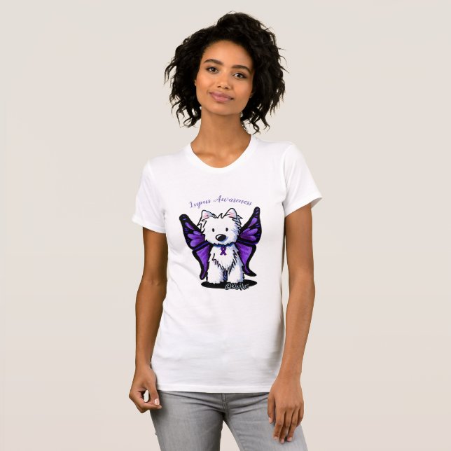 Camiseta KiniArt Westie Lupus Awareness (Anverso completo)