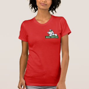 Camiseta KiniArt Westie Navidad Bolsillo