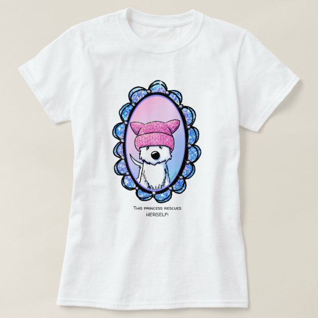Camiseta KiniArt Westie Princesa (Diseño del anverso)
