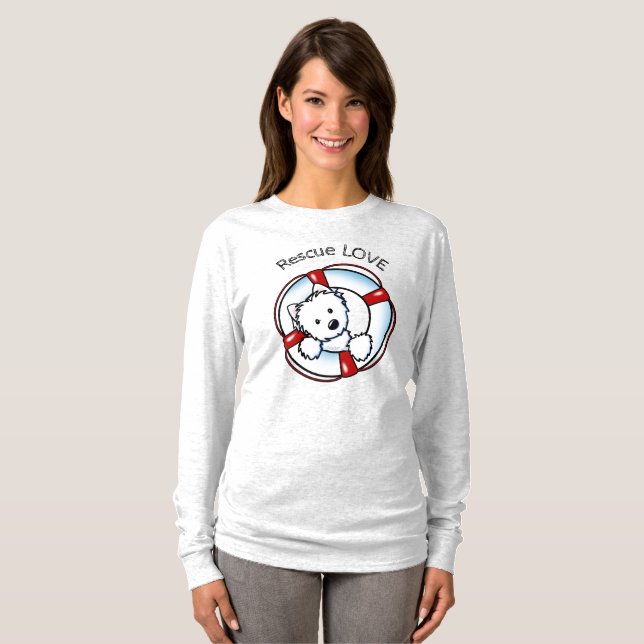 Camiseta KiniArt Westie Rescue (Anverso completo)