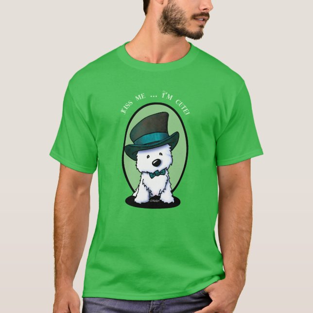 Camiseta KiniArt Westie Saint Patrick's (Anverso)