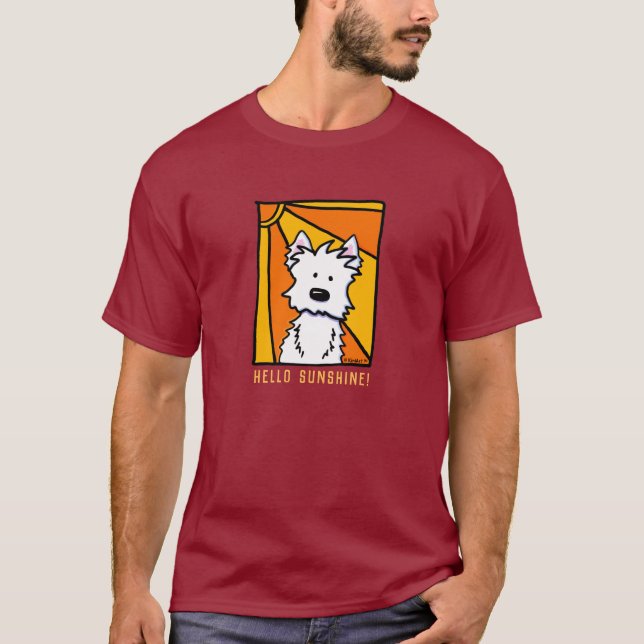 Camiseta KiniArt Westie Sunshine T-Shirt (Anverso)
