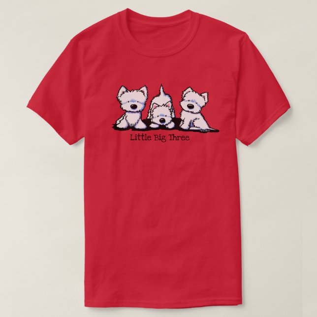 Camiseta KiniArt Westie Trio (Diseño del anverso)