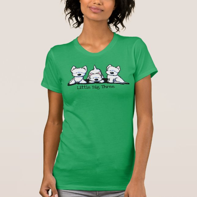 Camiseta KiniArt Westie Trio (Anverso)