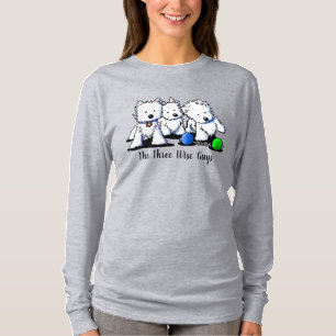 Camiseta KiniArt Westie Trío de Navidad