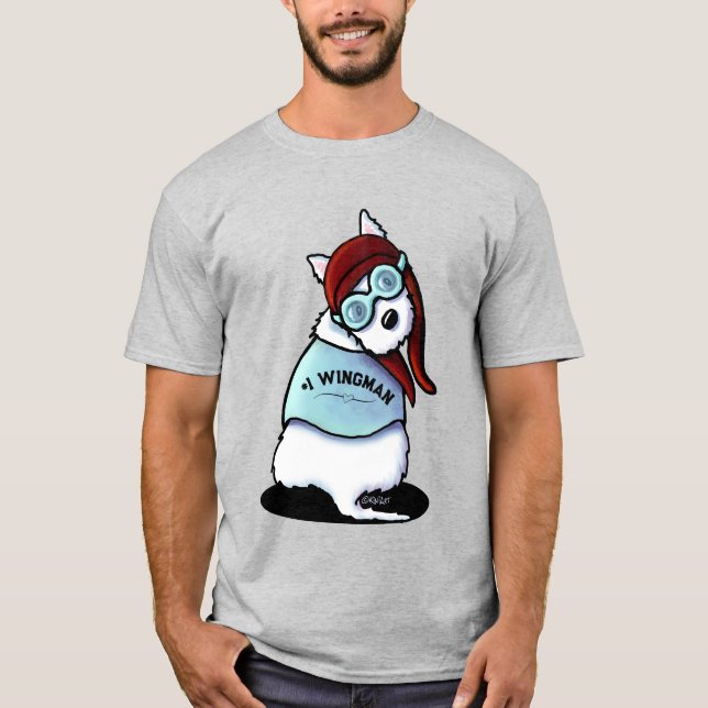 Camiseta KiniArt Westie Wingman (Anverso)