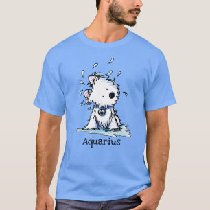 Camiseta KiniArt Westie Zodiac Aquarius T-Shirt
