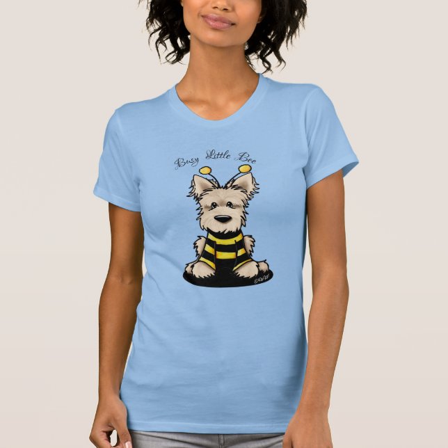 Camiseta KiniArt Wheaten Scottie Bee T-Shirt (Anverso)