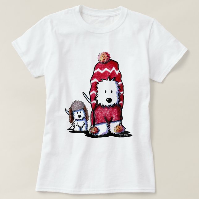 Camiseta KiniArt Winter Westies (Diseño del anverso)