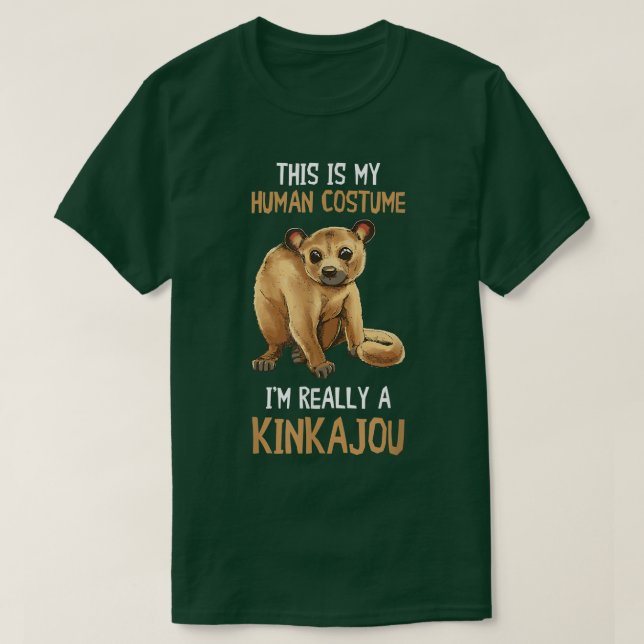 Camiseta Kinkajou Human Costume Night Ape Animal Kinkajou L (Diseño del anverso)