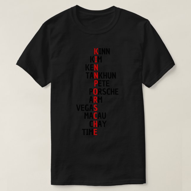 Camiseta Kinnporsche El Pegatina De La Serie Cast (Diseño del anverso)