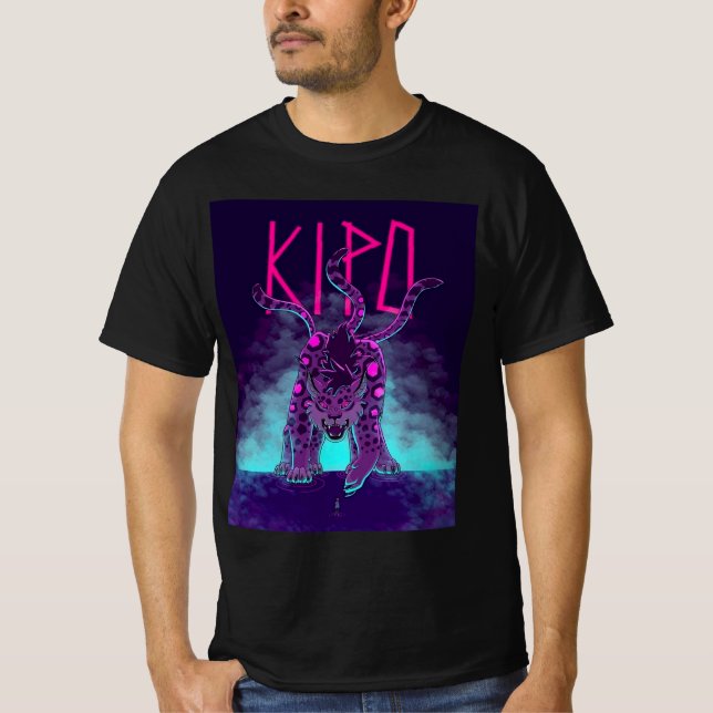 Camiseta Kipo Pink/Purple Jaguar (Anverso)