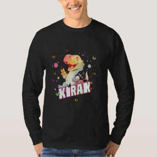 Camiseta KIRAN - Nombre de niño lindo con dinosaurio lindo