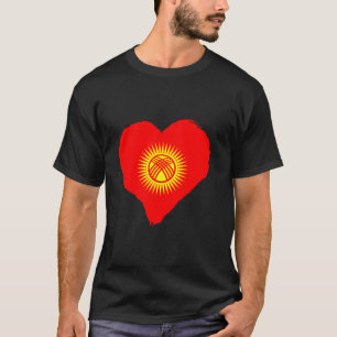 Camiseta Kirguís Kirguistán República Kirguisa Corazón Kirg