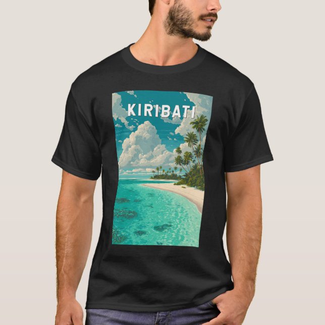 Camiseta Kiribati Illustration Travel Art Vintage (Anverso)