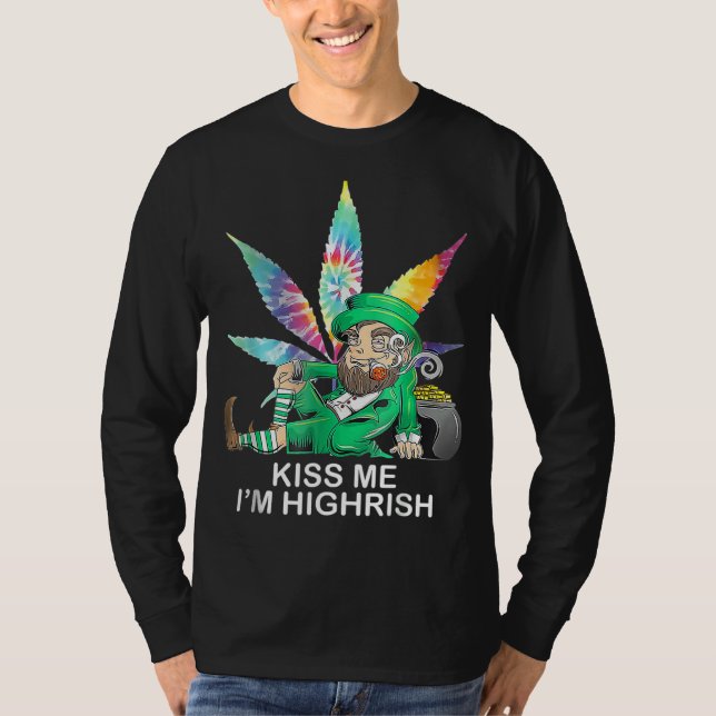Camiseta Kisme I M Irish Leprechaun Weed Leaf St Patricks (Anverso)