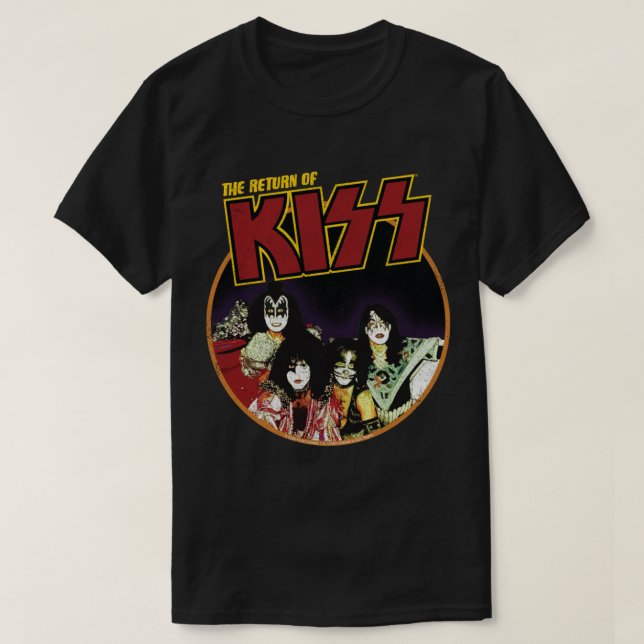 Camiseta KISS: El regreso de KISS 1979 Iron On Look Classic (Diseño del anverso)